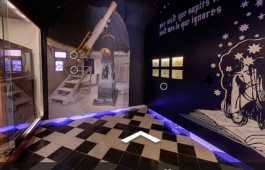 La sala dedicada a l'astronomia, des de la visita virtual.
